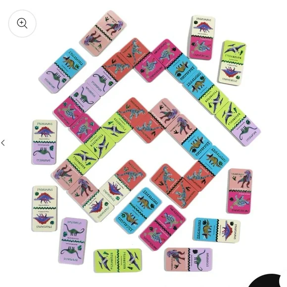 New Giant Shiny Dinosaur Dominoes By Eeboo 3+ - Picture 3 of 8